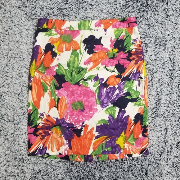J.Crew Floral The Pencil Skirt